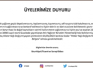 Motor Yağı Değişim Noktası İzin Belgesi Başvuruları