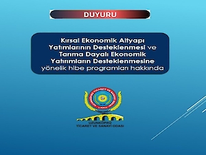 Kırsal Ekonomik Altyapı Yatımlarının Desteklenmesi ve Tarıma Dayalı Ekonomik Yatırımların Desteklenmesine Yönelik Hibe Programları