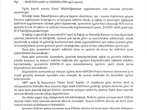 Çalışma Ve Sosyal Güvenlik Bakanlığı'ndan İşyerlerinde Covid-19 Tedbirleri Hakkında Önemli Duyuru!!!