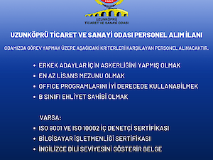 Personel Alım İlanı