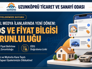 Sosyal Medyada Yayınlanan Araç Ve Taşınmaz İlanlarında EİDS Ve Fiyat Bilgisi Zorunluluğu Hakkında Önemli Duyuru